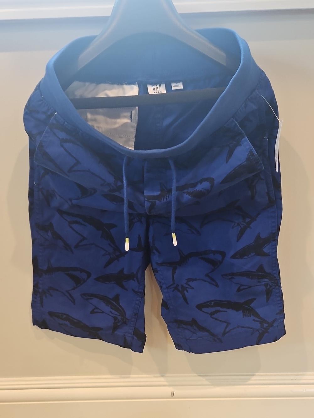 GAP Kid's Navy Blue Shark-Print Short Pant